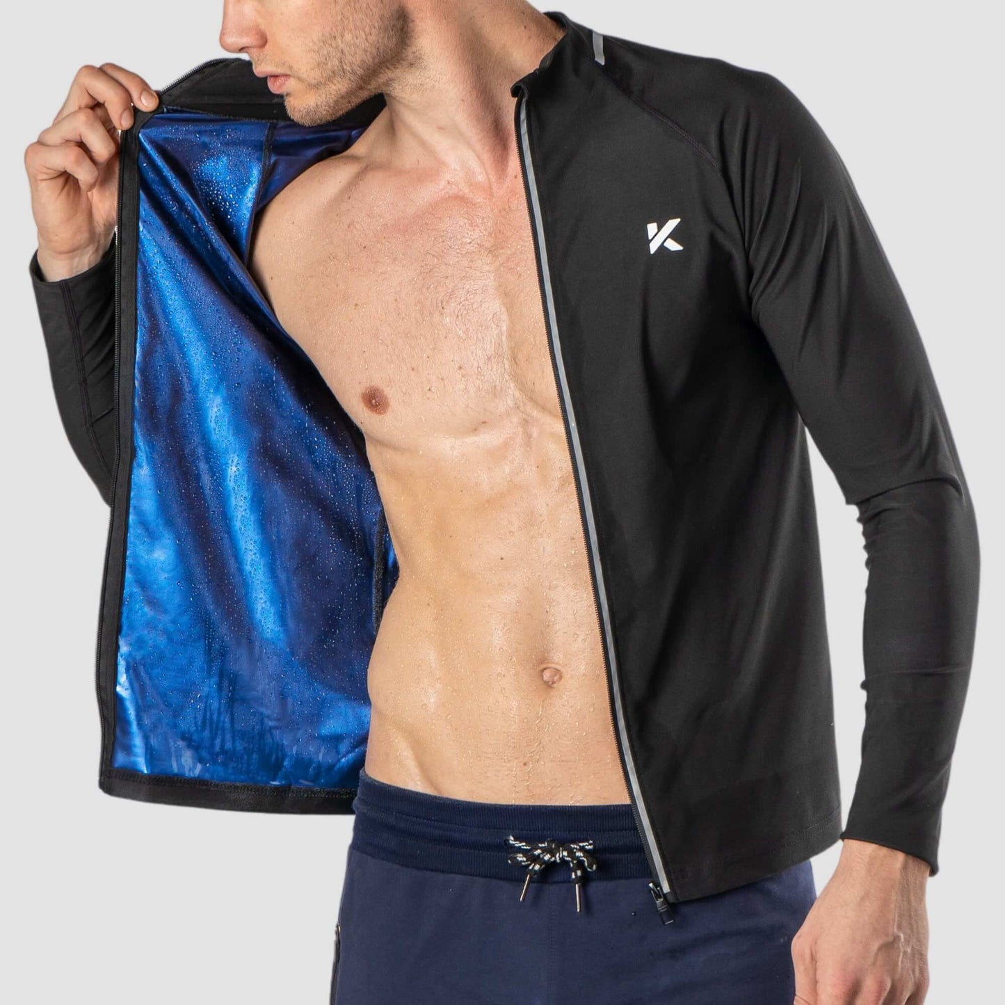 Kewlioo Pro Sauna Jacket for Men (Full/Half Zip)