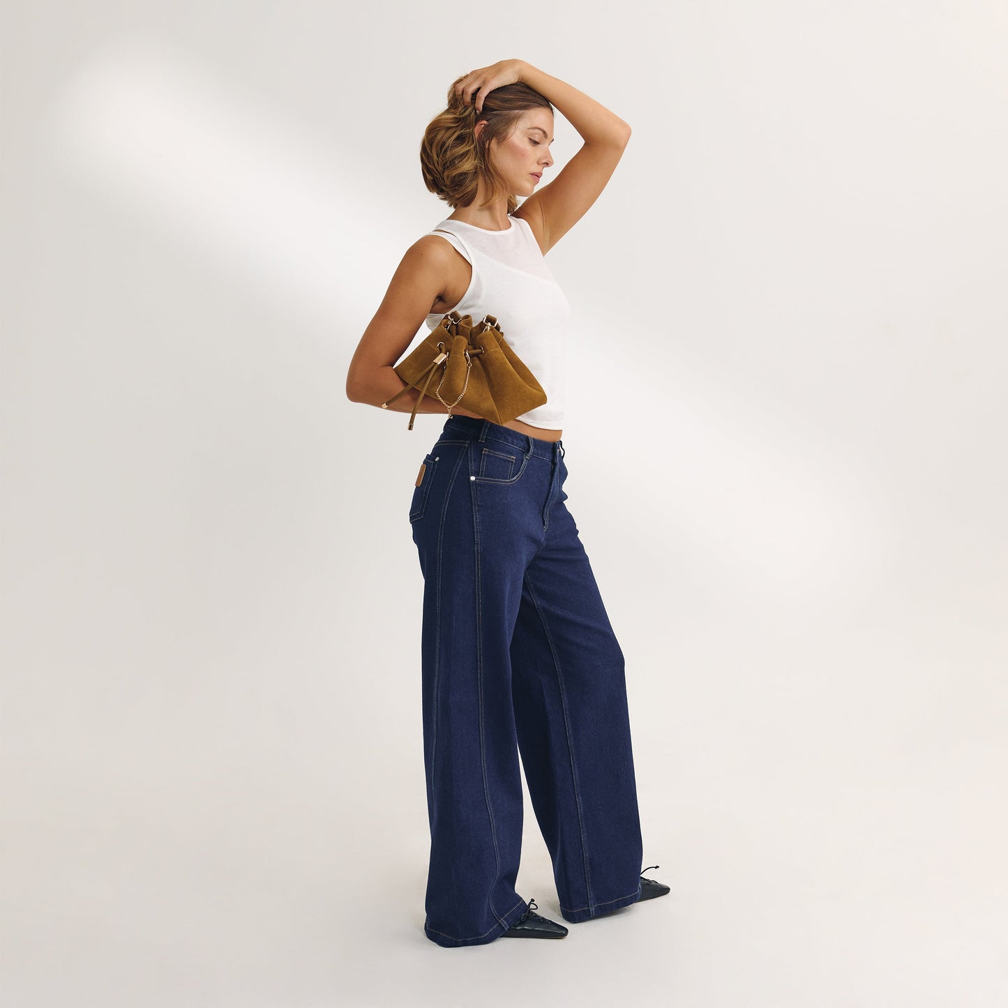 Layered Tank Top - White