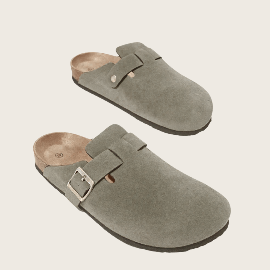 Genuine Suede Clogs by Sansa