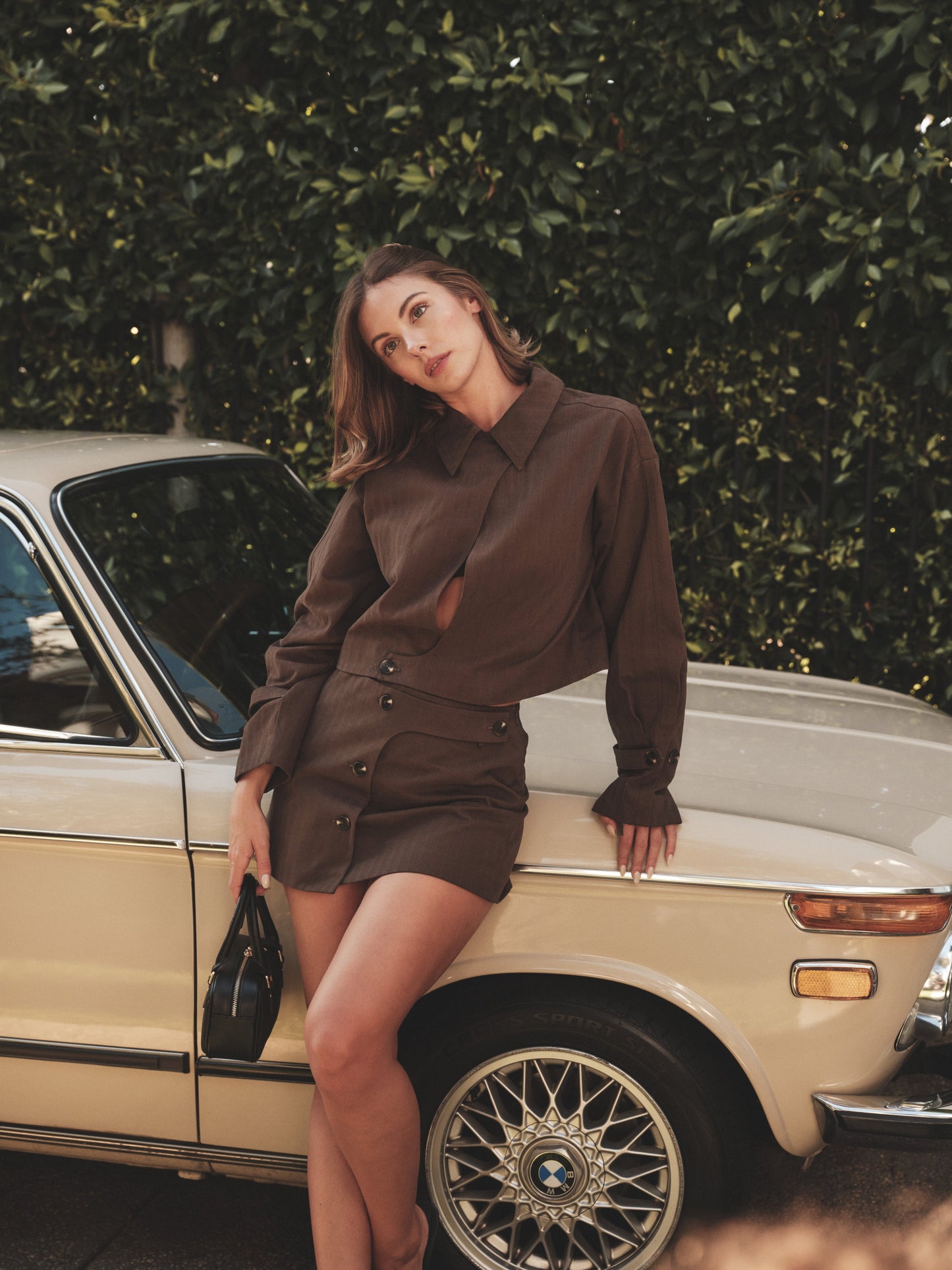 Button Detail Jacket - Dark Brown