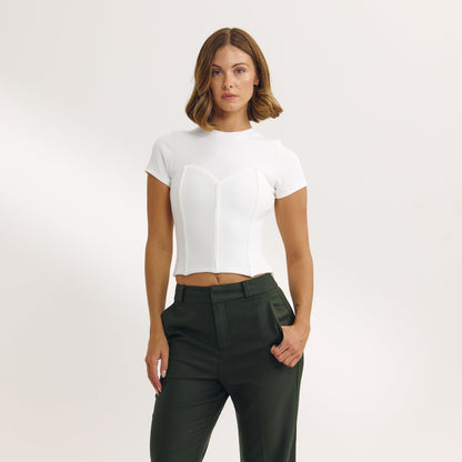 Corset T-Shirt - Off White