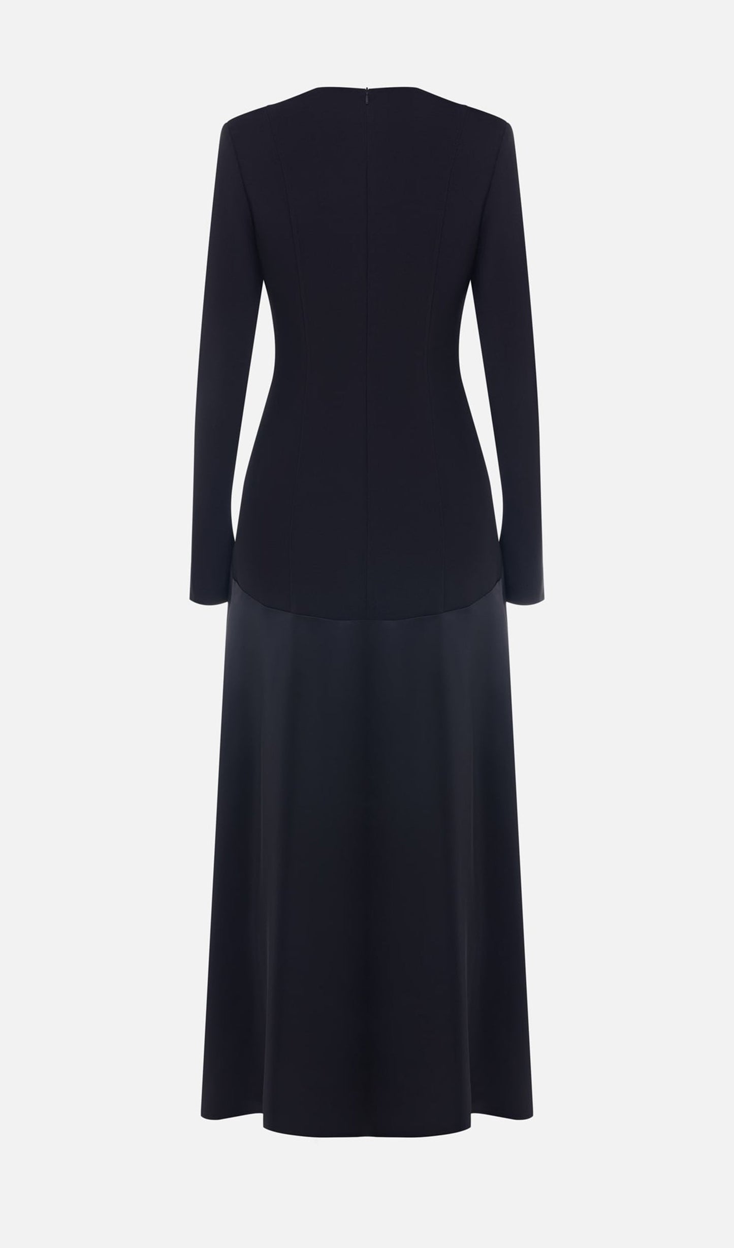 Knitted Satin Maxi Dress