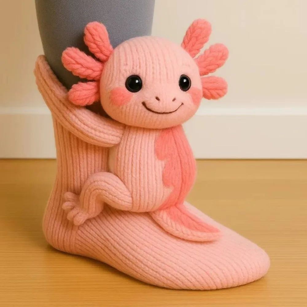 SnugglePals 3D Knit Animal Socks