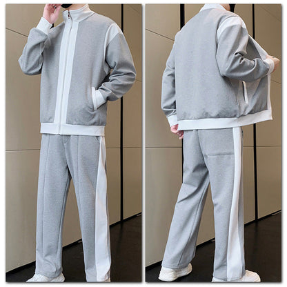 Men's Outfit Casual 2 Piece Contrast Sports Jogging Tracksuits Set