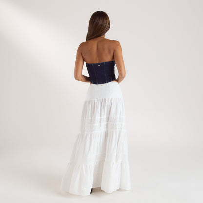 Tiered Maxi Skirt - White