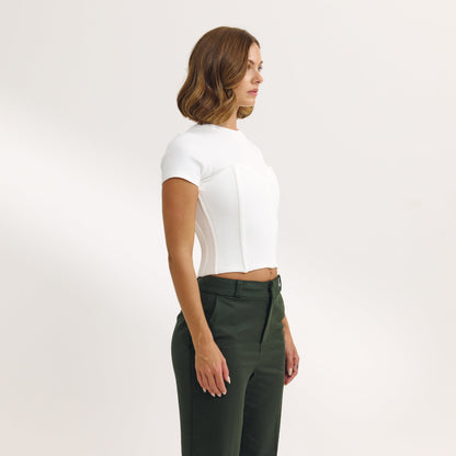 Corset T-Shirt - Off White