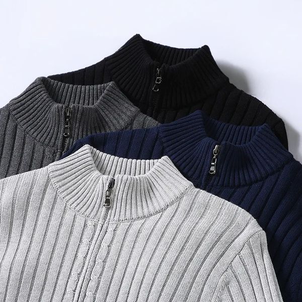 RAVELLO RIBBED ZIP CARDIGAN