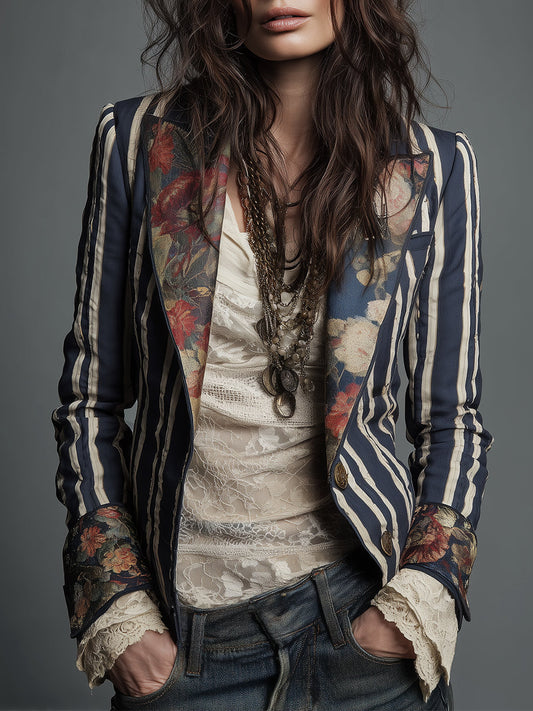 The Juniper™  | Bohemian Striped Blazer