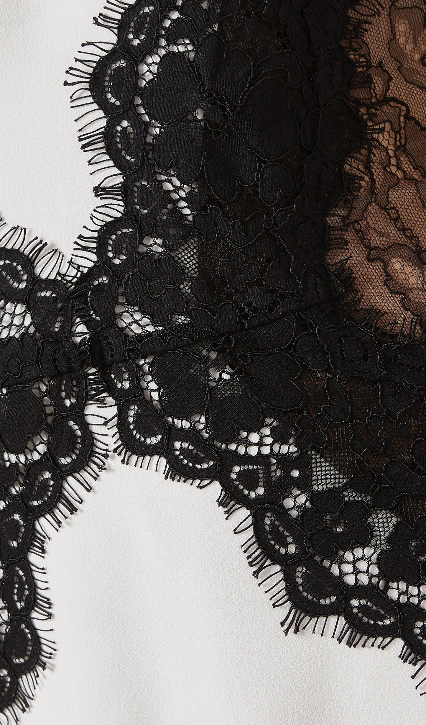 Open Back Maxi Dress In Crepe & Lace