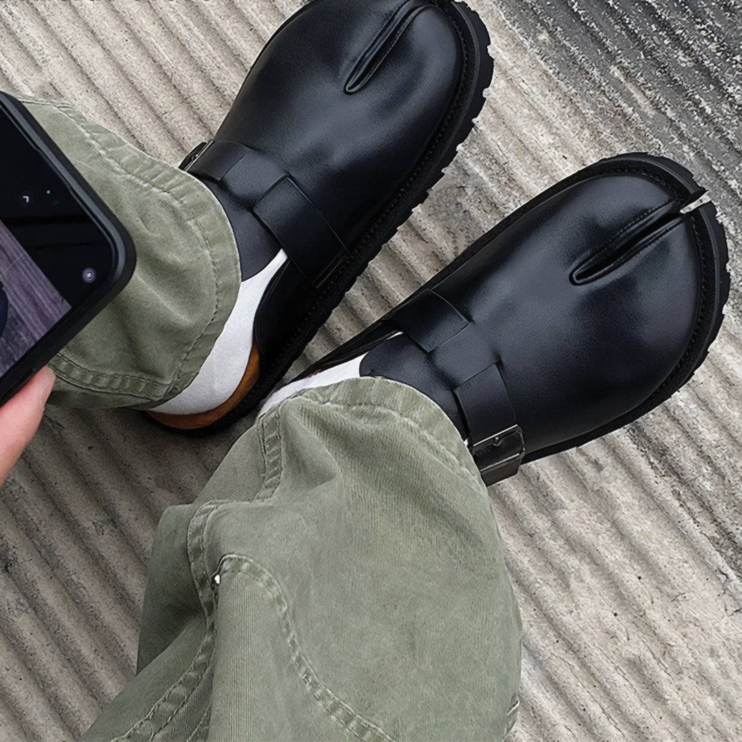 ARIA TABI BUCKLE MULES