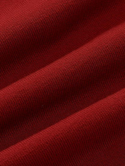 Fitted Double-Breasted V-Neck Mini Dress