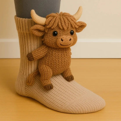 SnugglePals 3D Knit Animal Socks