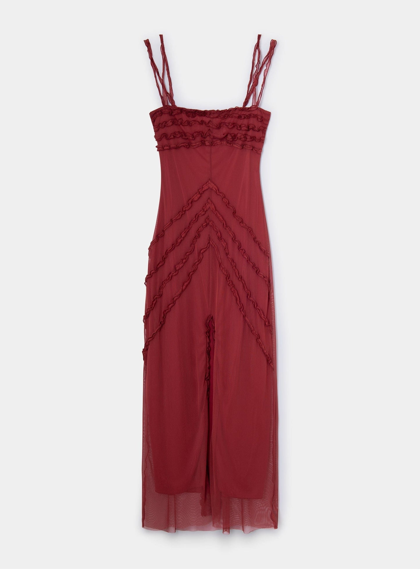 ARABELLA BURGUNDY DRESS