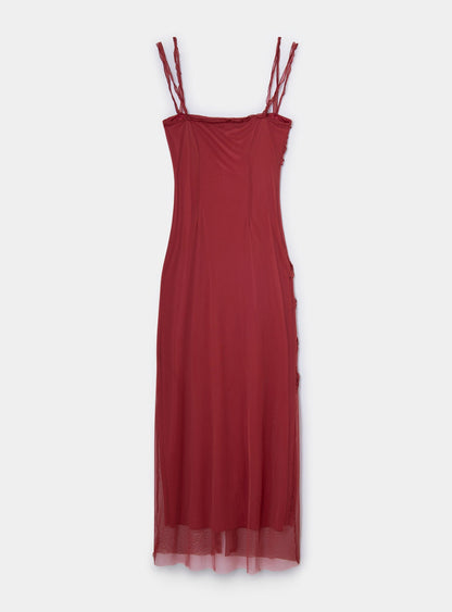 ARABELLA BURGUNDY DRESS