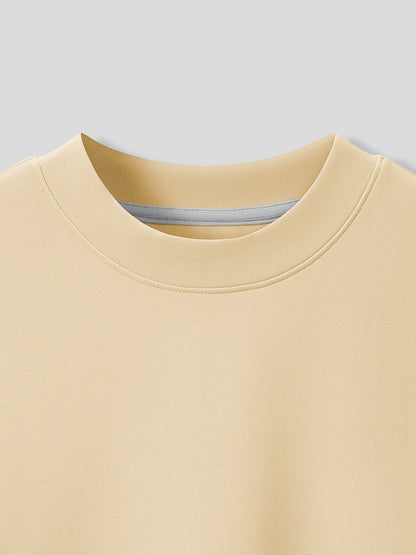 Modal Blend Elbow Patch Long Sleeve Tee:Slim Fit