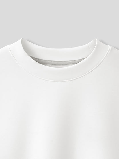 Modal Blend Elbow Patch Long Sleeve Tee:Slim Fit