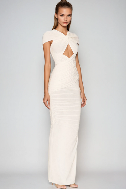 Danai Cutout Ruched Maxi Dress
