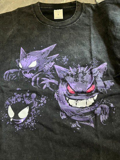 Vintage Washed "Ghosts" Oversized Tee