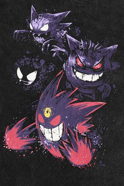 Vintage Washed "Ghosts" Oversized Tee