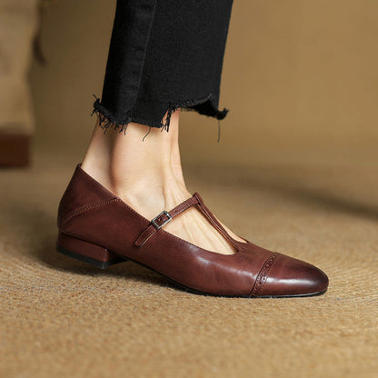 Miska Genuine Leather Flats