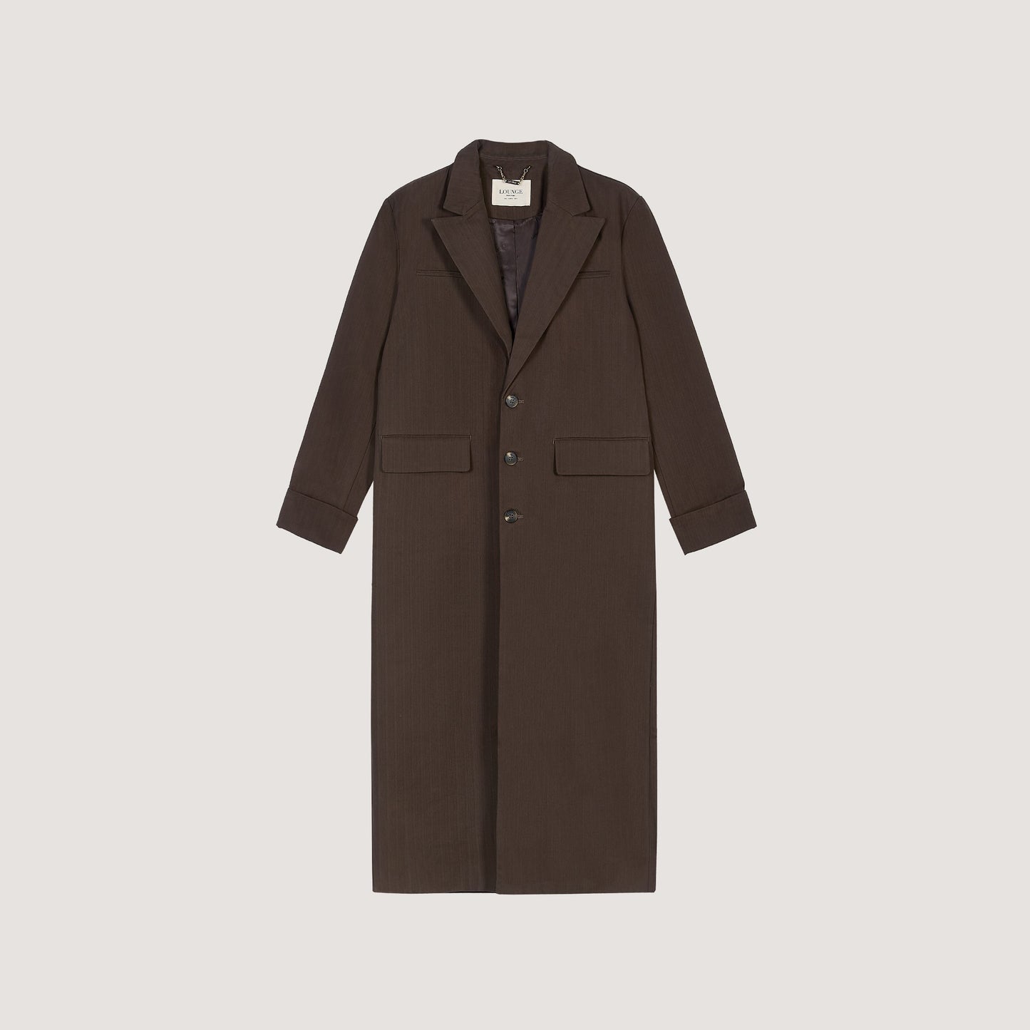 Oversized Longline Blazer - Dark Brown