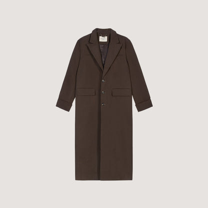 Oversized Longline Blazer - Dark Brown