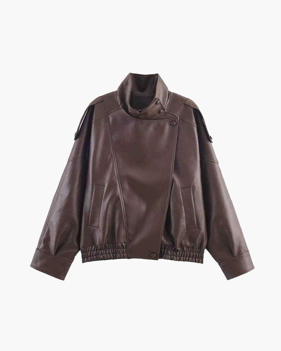 Carla asymmetrical leather jacket