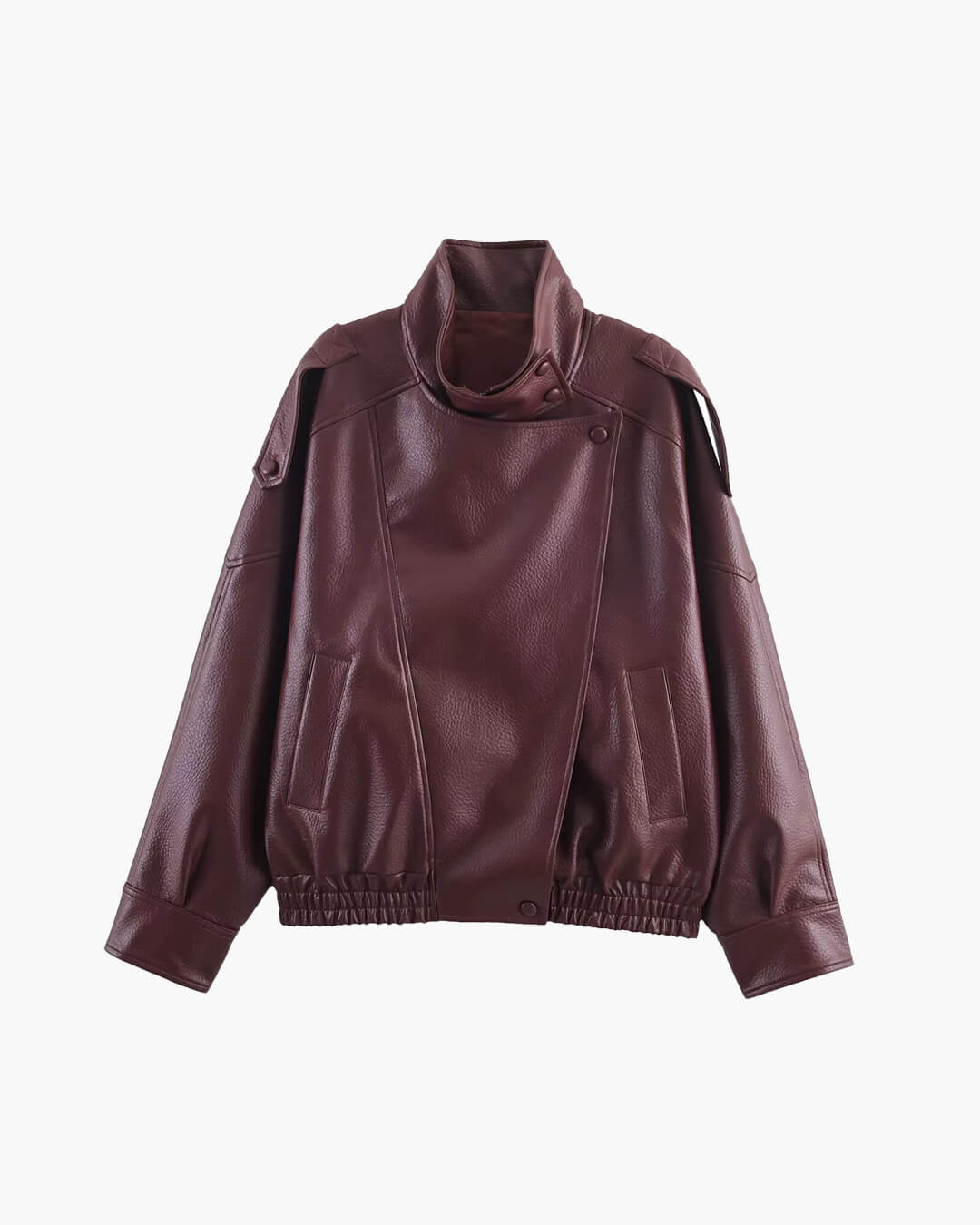 Carla asymmetrical leather jacket