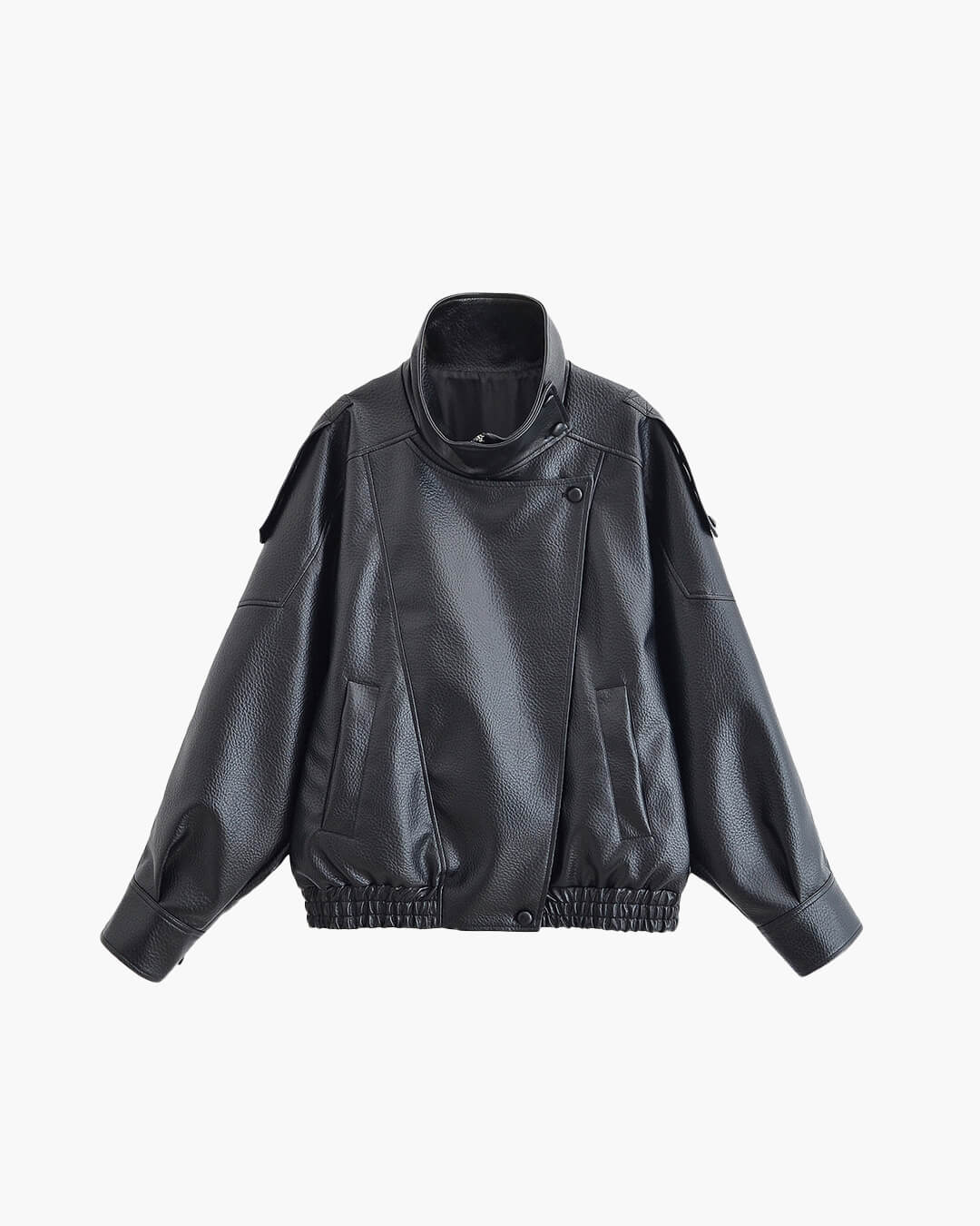 Carla asymmetrical leather jacket