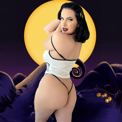 Little Nightmare Gothic Pajamas, Skull & Lace Sleepwear