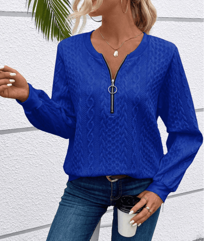 Amy | Sweater with Zipper - Sansa London