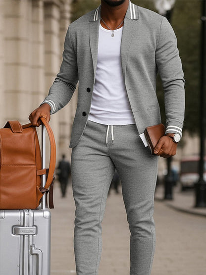 Athletic Inspired Blazer Pants Set - Sansa London