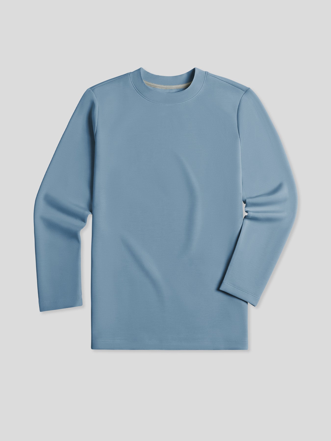 Modal Blend Elbow Patch Long Sleeve Tee:Slim Fit