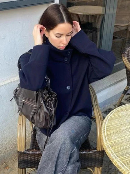 Elegant Rosalia jacket with stand - up collar - Sansa London