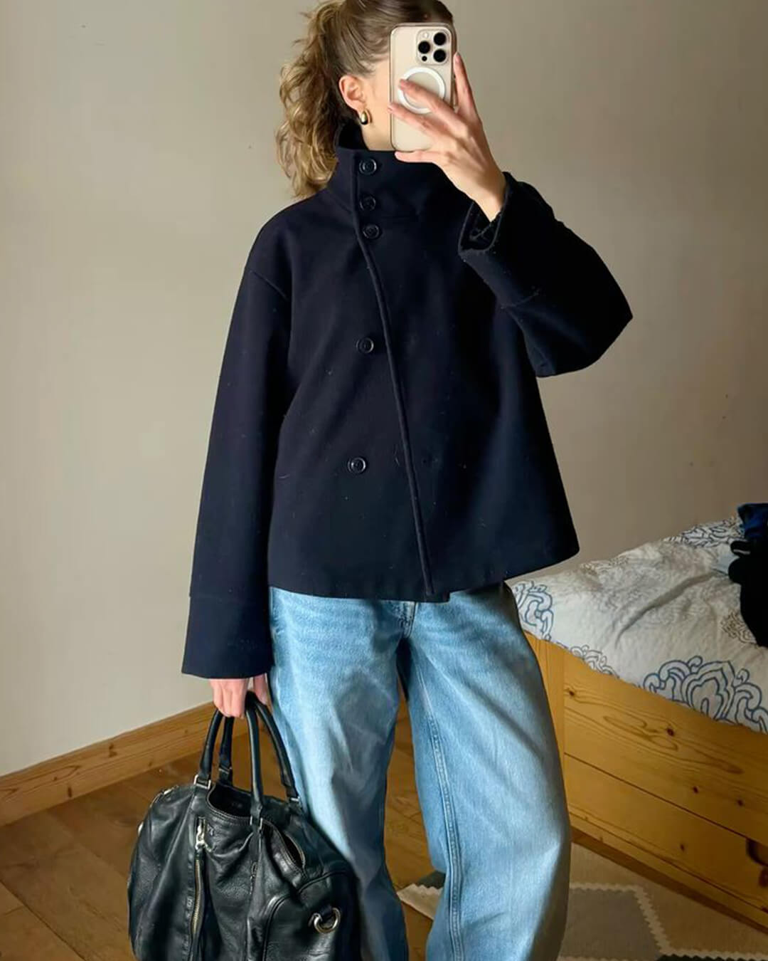 Elegant Rosalia jacket with stand - up collar - Sansa London