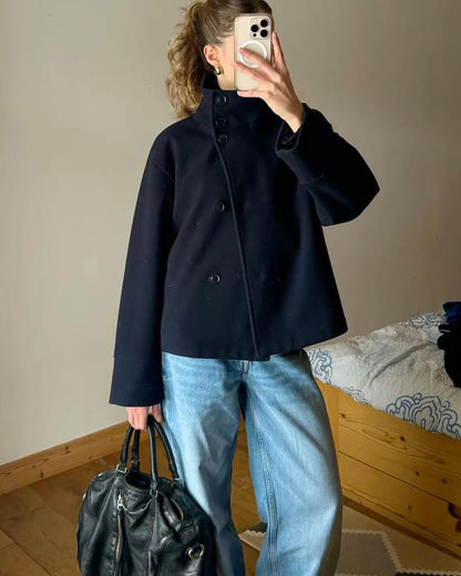 Elegant Rosalia jacket with stand - up collar - Sansa London