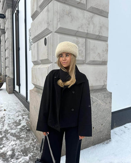 Elegant Rosalia jacket with stand - up collar - Sansa London