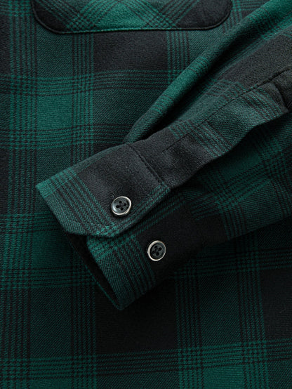 Flannel Fleece Lined Hooded Shirt With Pockets - Sansa London