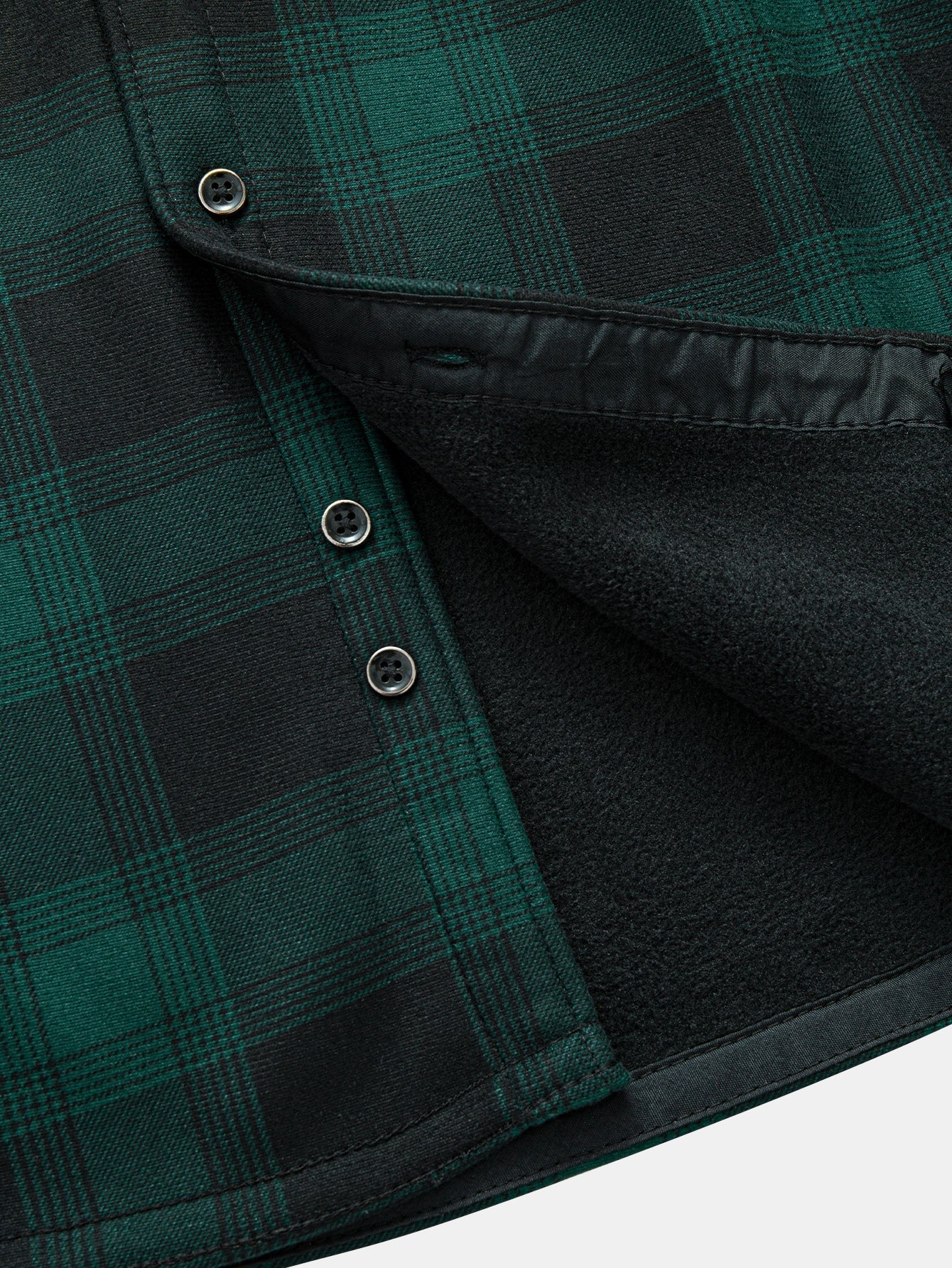 Flannel Fleece Lined Hooded Shirt With Pockets - Sansa London