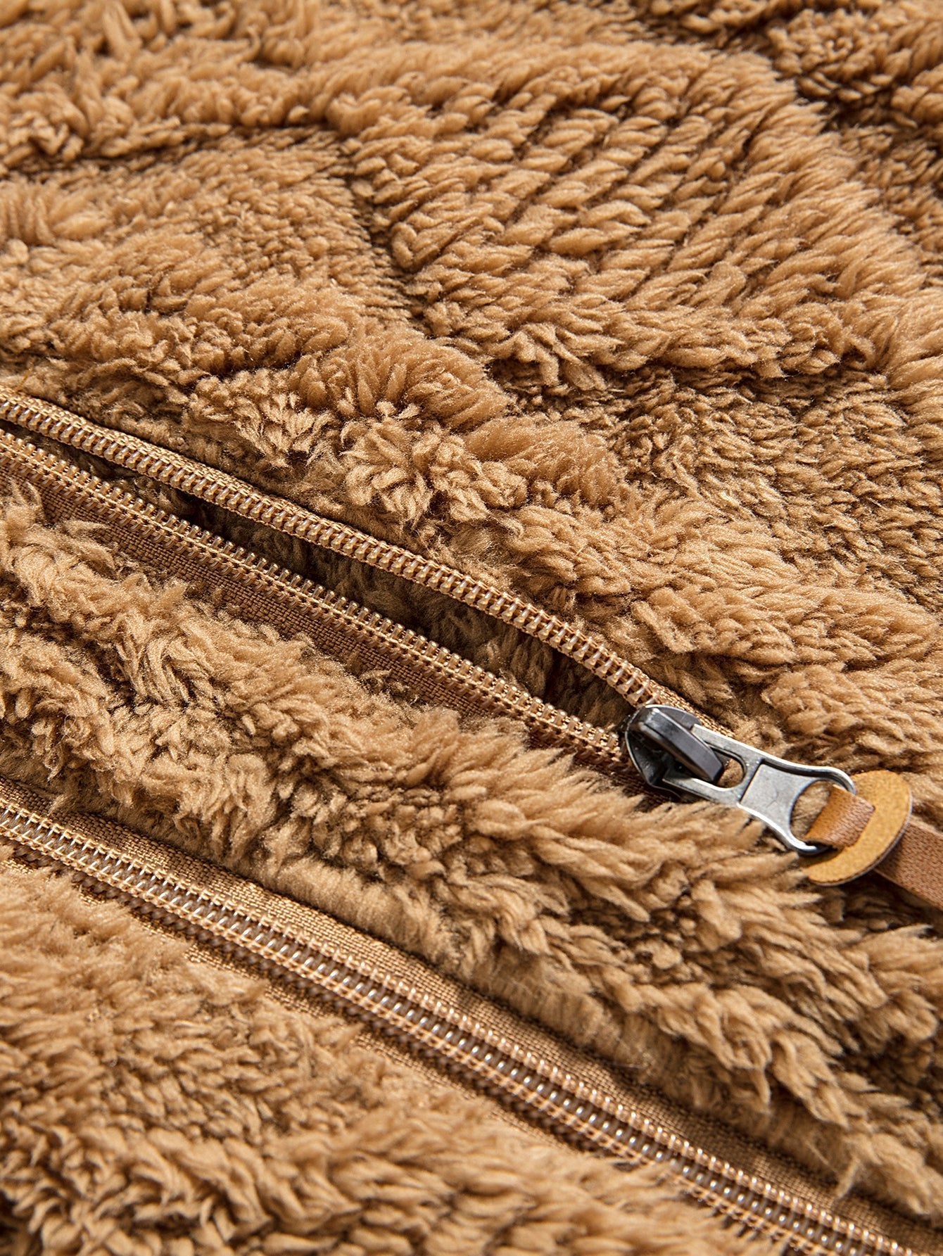 Geometric Jacquard Teddy Hoodie - Sansa London