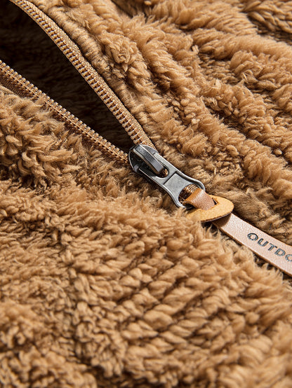 Geometric Jacquard Teddy Hoodie - Sansa London