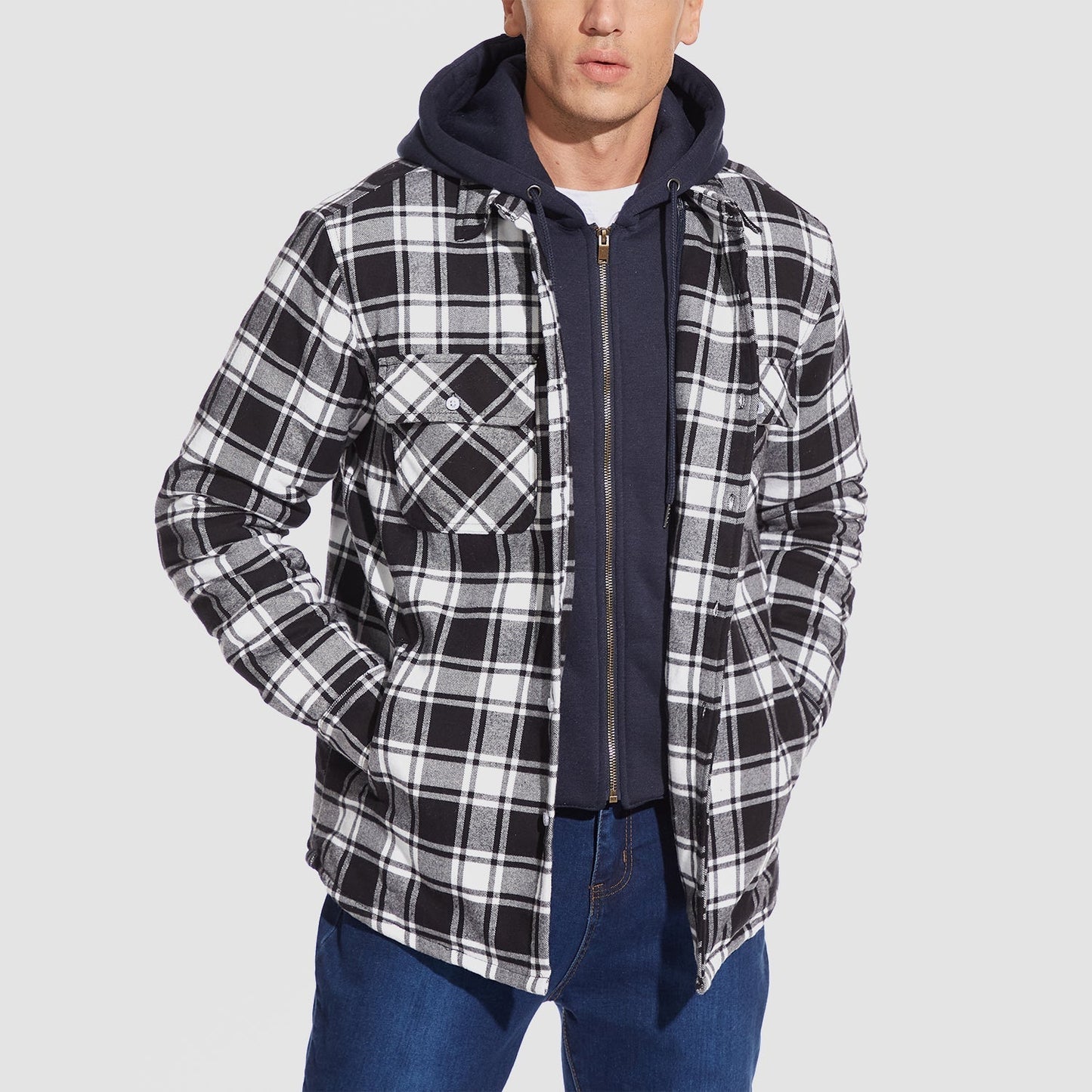 Harry Jacket | Flannel with Removable Hood - Sansa London