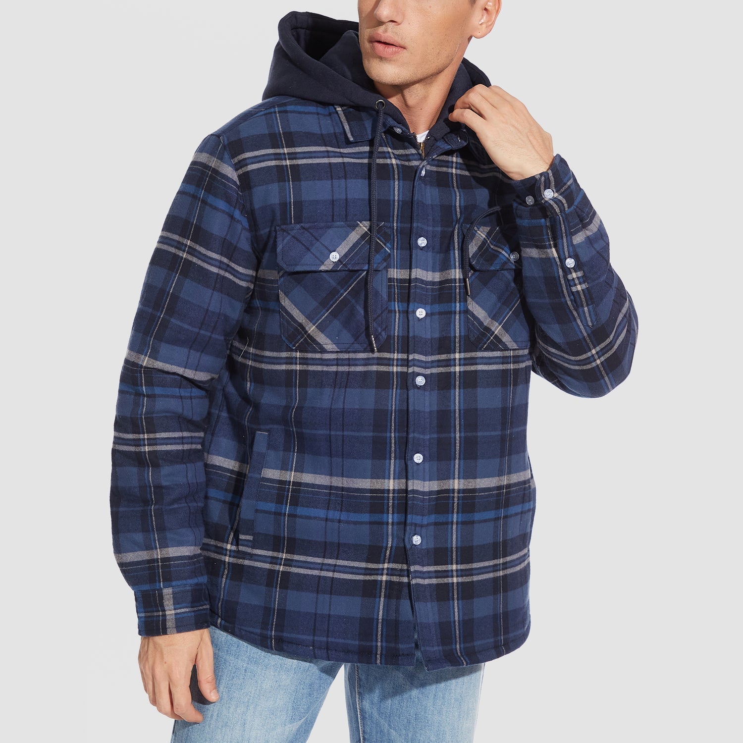 Harry Jacket | Flannel with Removable Hood - Sansa London