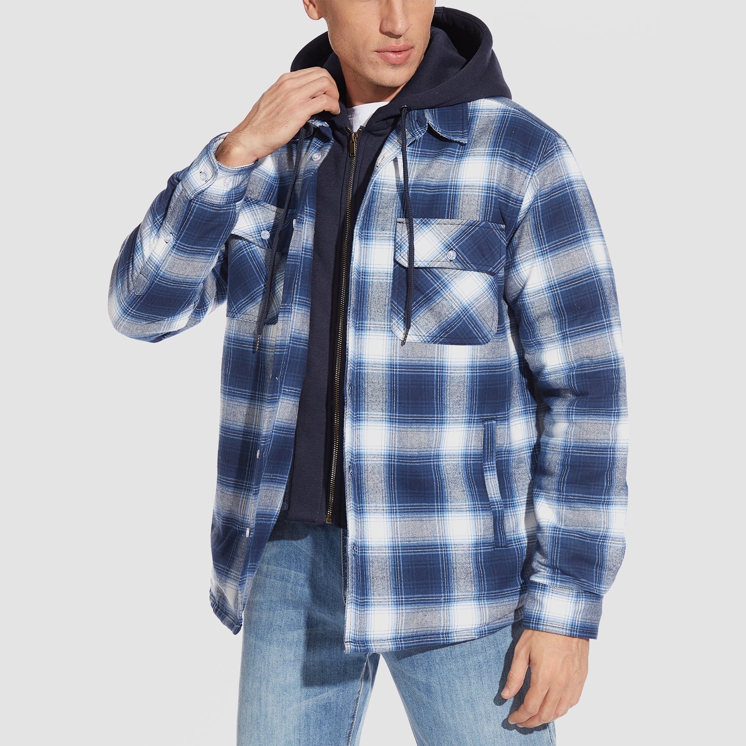 Harry Jacket | Flannel with Removable Hood - Sansa London