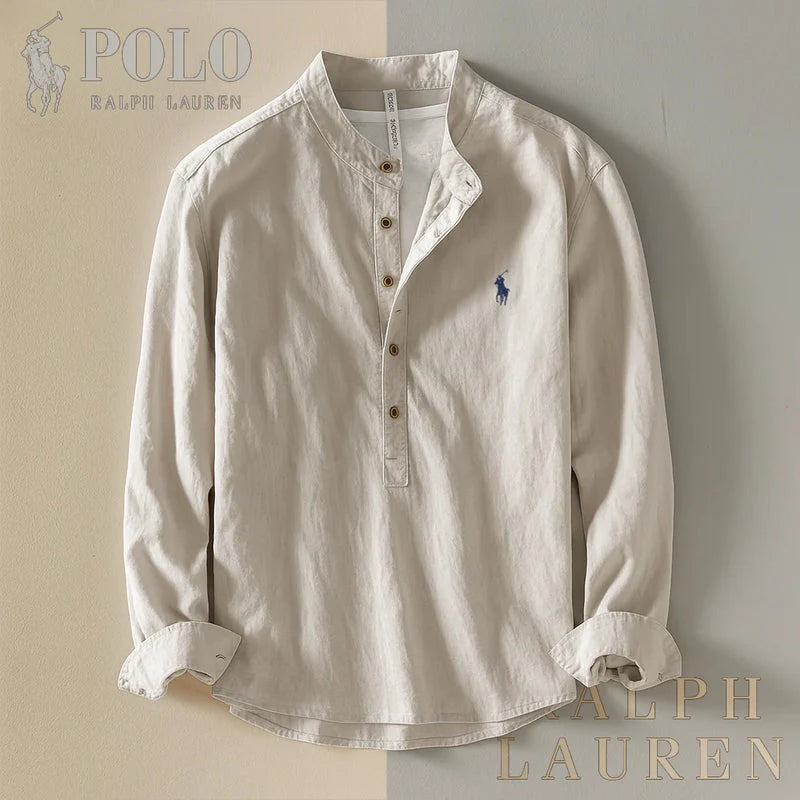 Chic Mandarin Collar Shirt