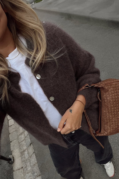 Kae Knit Cardigan Chocolate