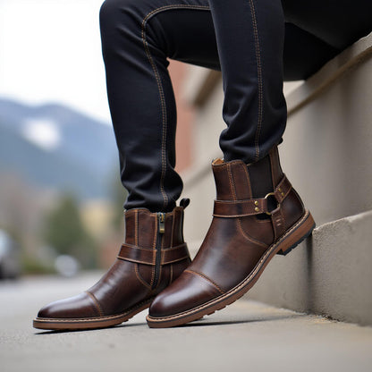 Roadster Leather Boots - Sansa London