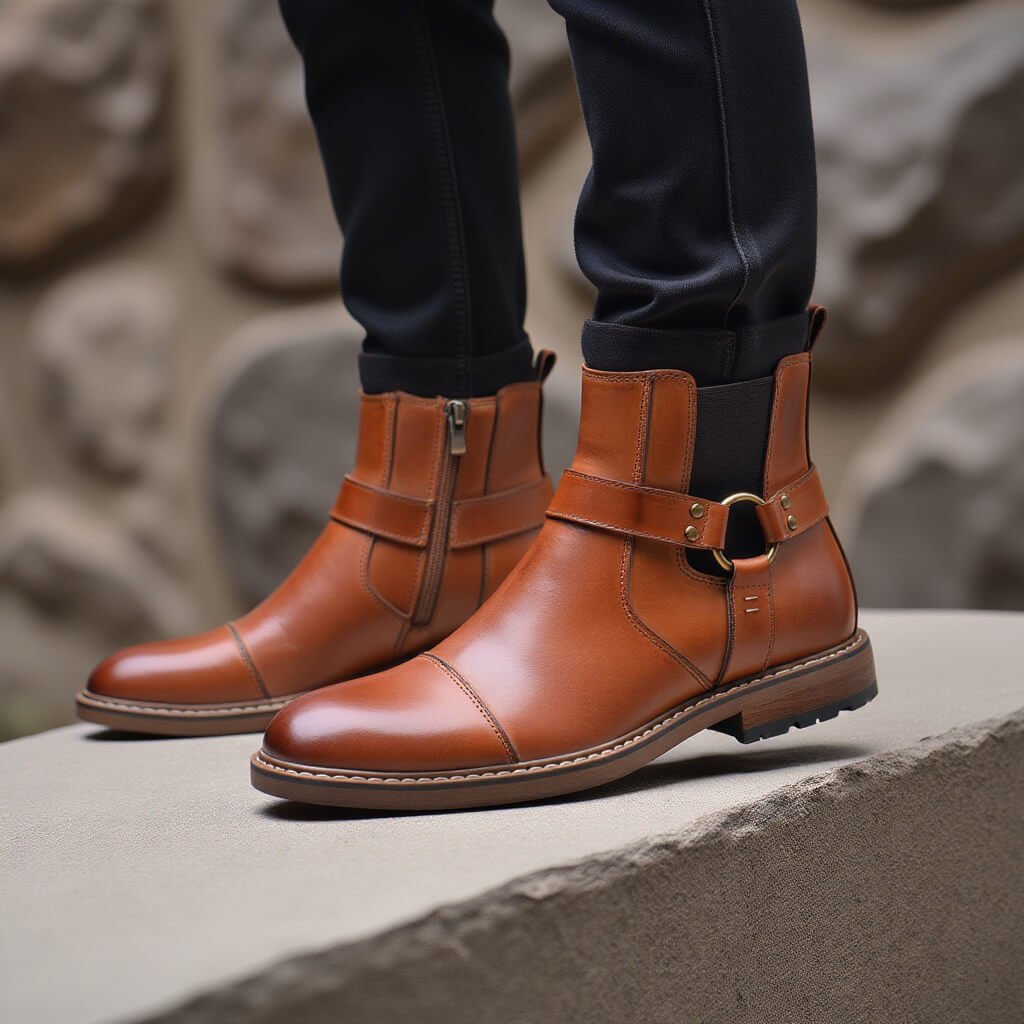 Roadster Leather Boots - Sansa London
