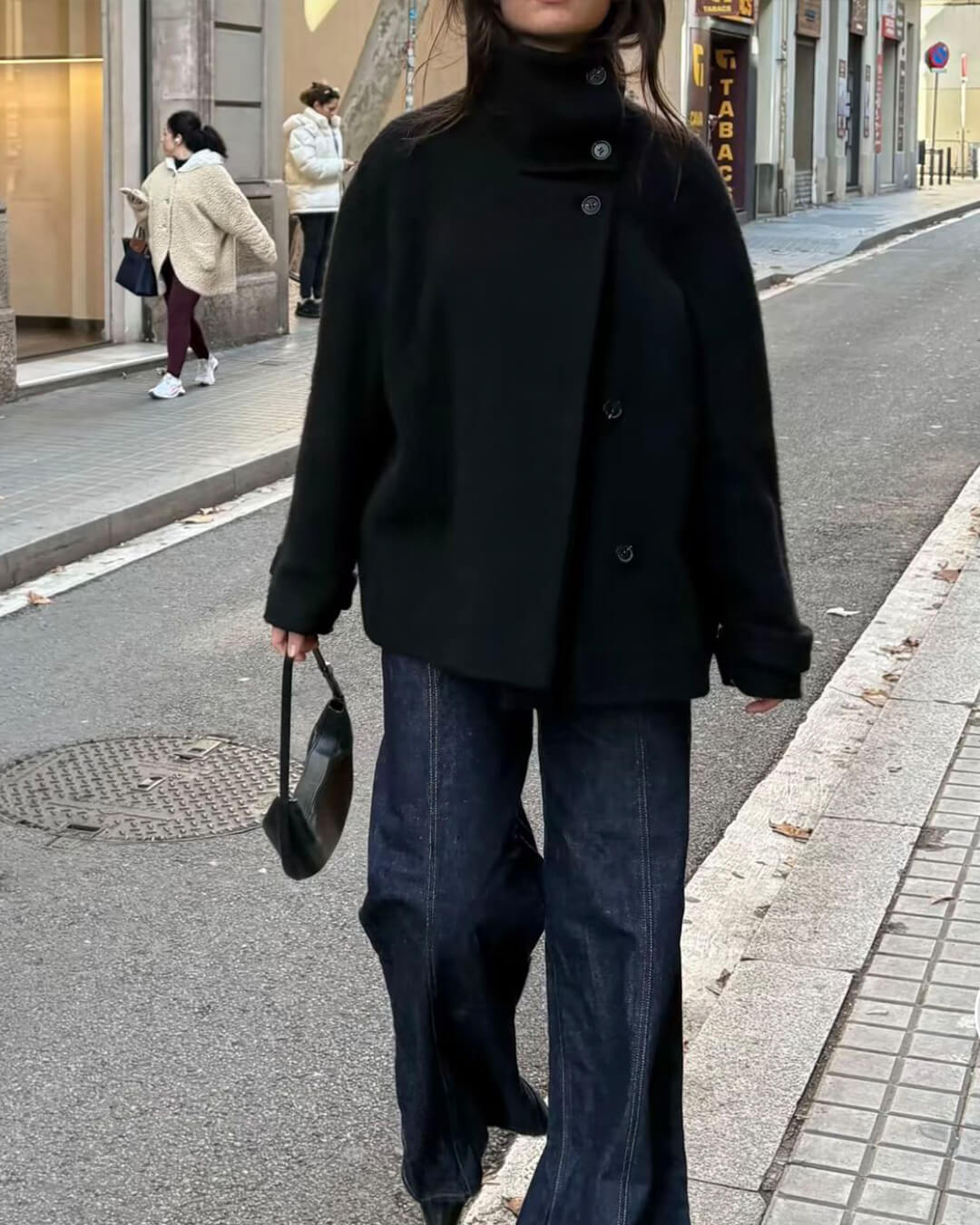 Elegant Rosalia jacket with stand-up collar