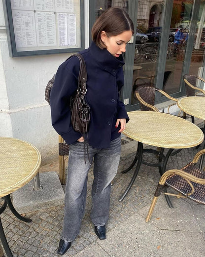 Elegant Rosalia jacket with stand-up collar